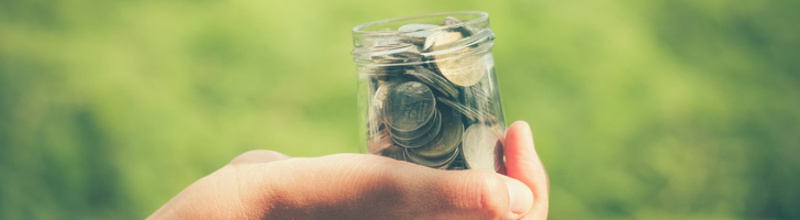 Hands holding money with filter effect retro vintage style